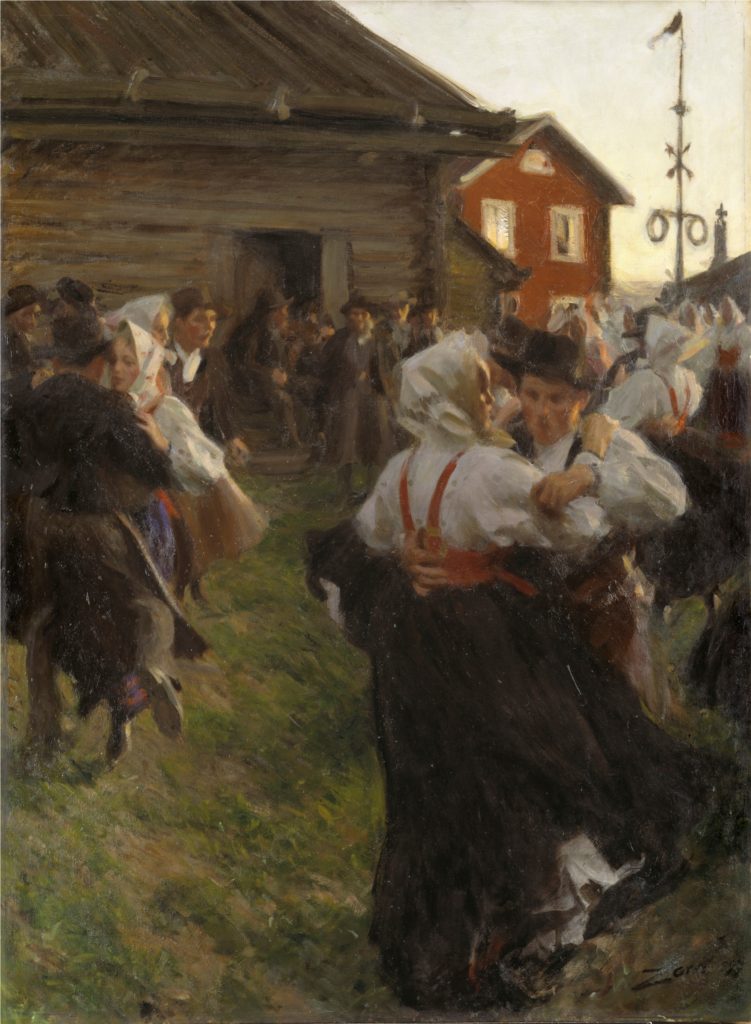 Anders Zorn, La danse de Midsommar, 1896 (Nationalmuseum NM 1603)