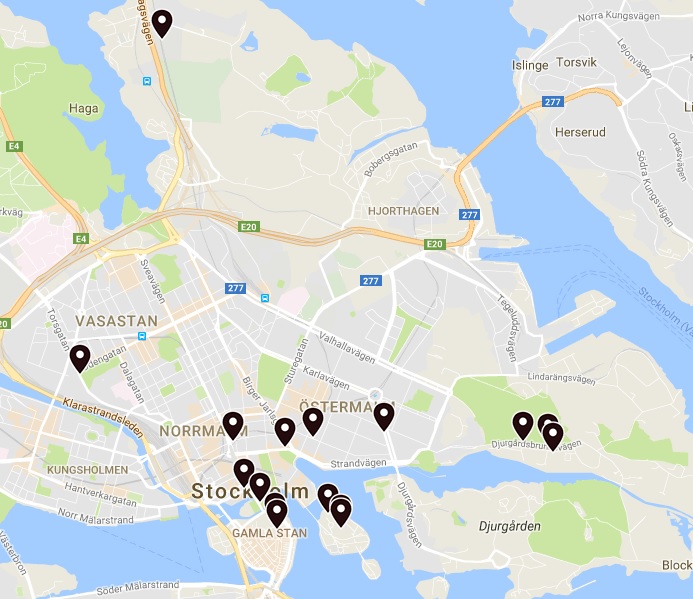 Carte des musées gratuits de Stockholm