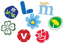 Logo des différents partis suédois au Riksdag