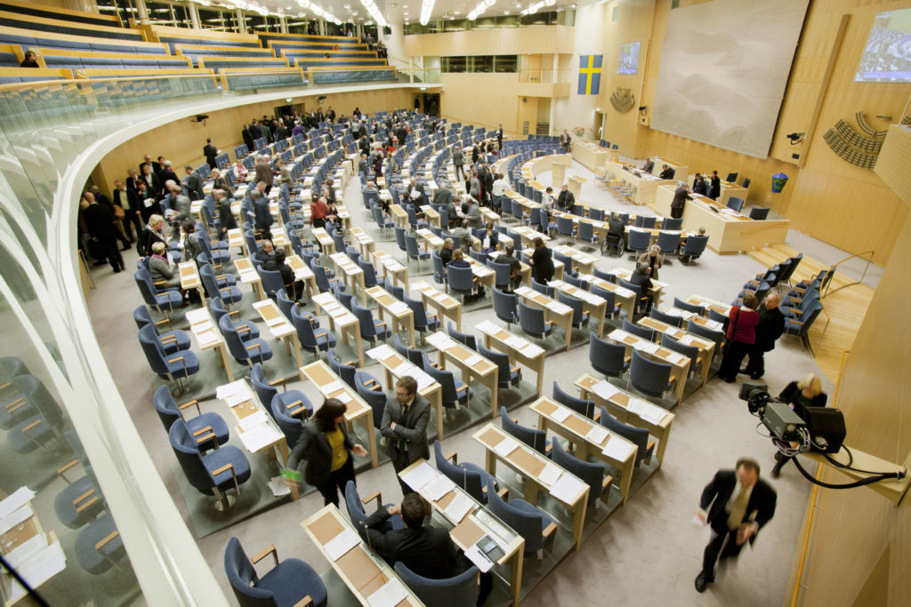 Intérieur du Parlement suédois