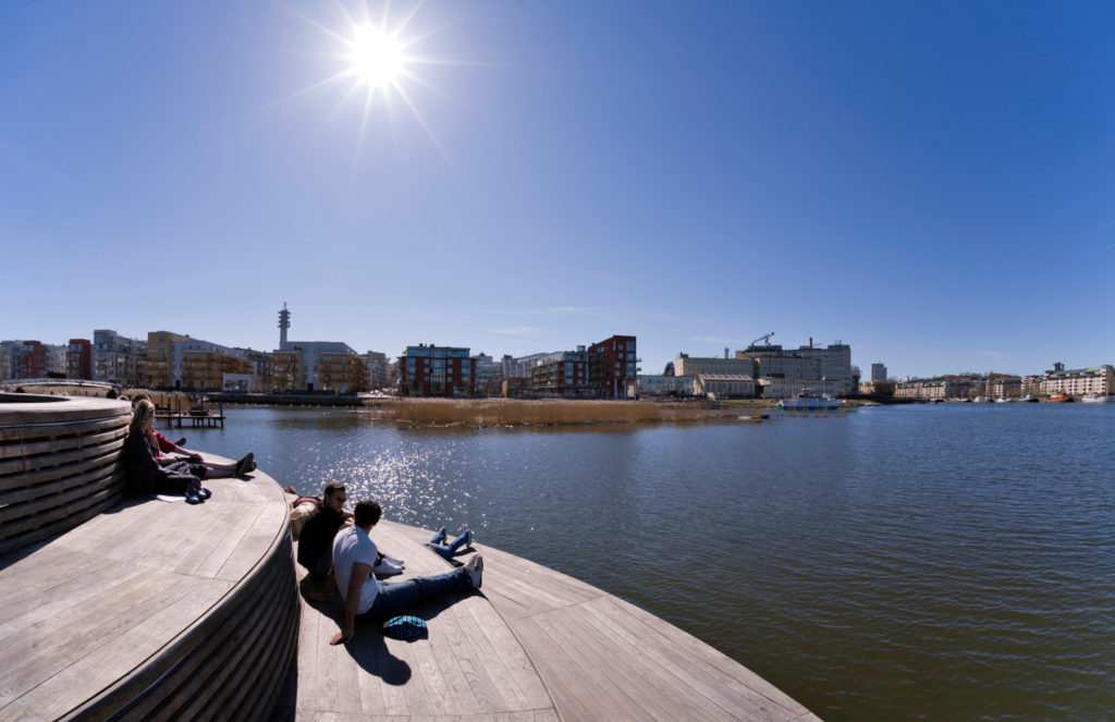 Pontons à Hammarby Sjöstad