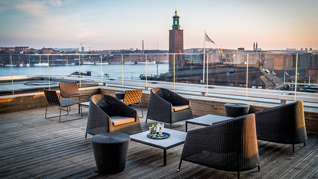 Terrasse sur le toit de Scandic Continental, Stockholm