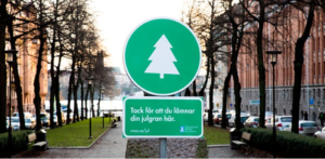 Point de rassemblement des sapins de Noël