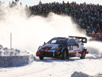 Kalle Rovanperä au volant d'une Toyota sur le Red Barn Arena