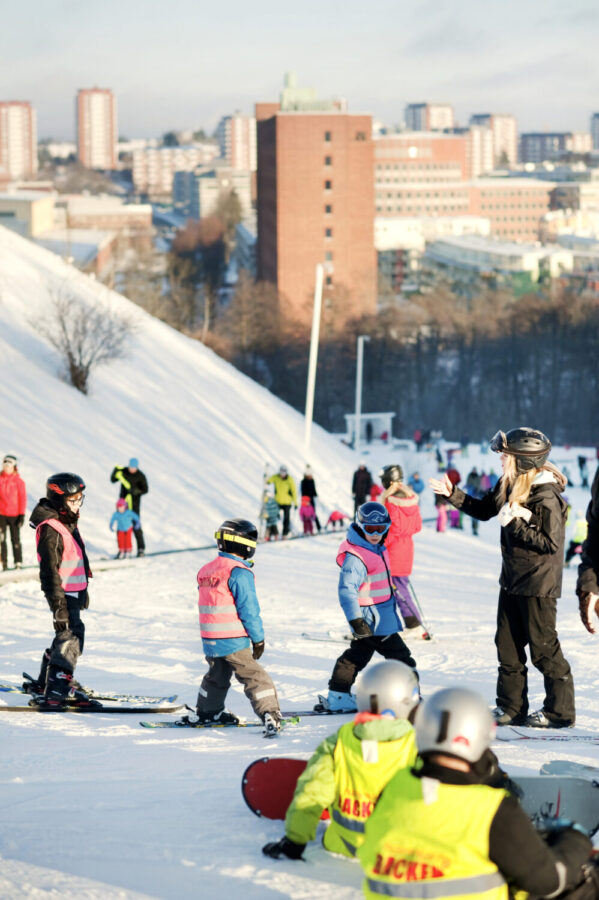 École de ski à Hammarbybacken, Stockholm